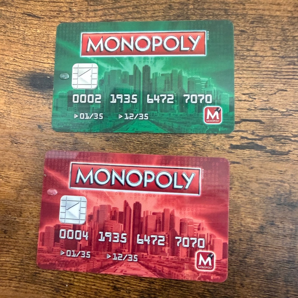 Monopoly Game Pieces 2013 Multicolor Ultimate Banking Replacement Cards Set
